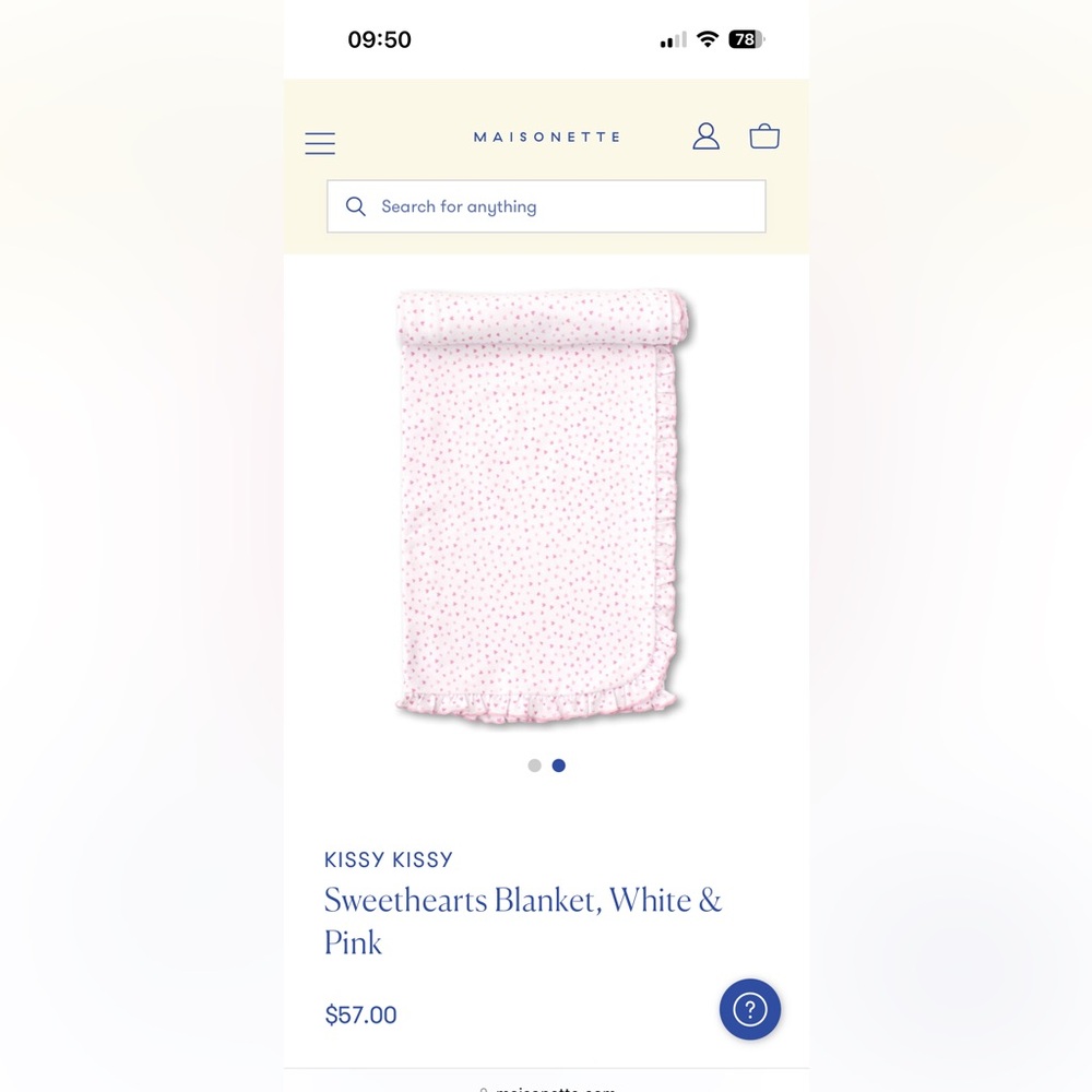 Sweethearts blanket, White + Pink